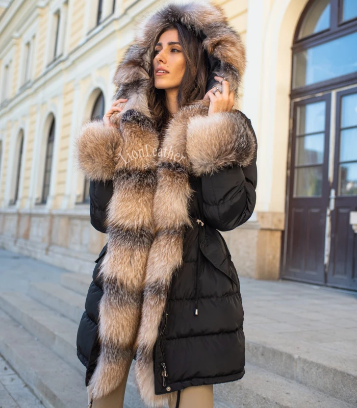 Parka-sa-prirodnim-krznom-Marijana-1 Parka sa prirodnim krznom - Marijana